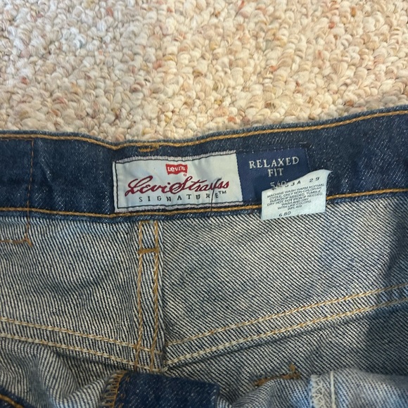 Vintage New Levi's Relaxed Fit Men's Dark Blue Jeans 40x34 - Picture 4 of 6